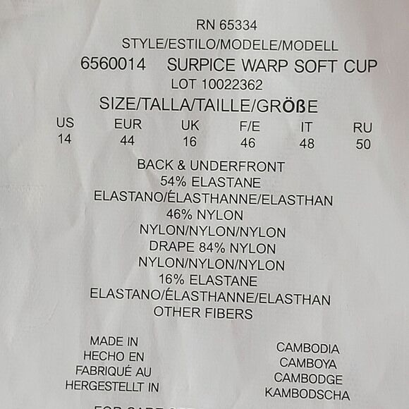 Miraclesuit Surpice Warp Soft Cup Swimsuit Women's 14 Blue Shirred Sides NEW! - Picture 6 of 7